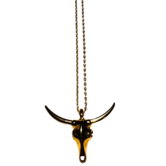 Uncommon James Fighter Longhorn Gold Pendant Necklace - Picture 9 of 11